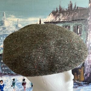 New Vintage 100% Pure Wool Donegal Tweed Newsboy Hat by Hats of Ireland